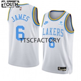 NBA Los Angeles Lakers Trikot LeBron James 6 Nike 2022-23 Classic Edition Weiß Swingman - Kinder
